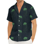 Zentangle Jellyfish Pattern Print Men's Deep V-Neck Shirt