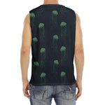 Zentangle Jellyfish Pattern Print Men's Fitness Tank Top