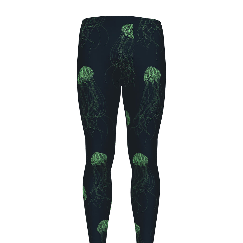 Zentangle Jellyfish Pattern Print Men's leggings