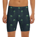 Zentangle Jellyfish Pattern Print Men's Long Boxer Briefs