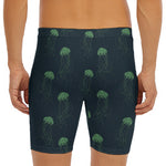 Zentangle Jellyfish Pattern Print Men's Long Boxer Briefs