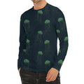 Zentangle Jellyfish Pattern Print Men's Long Sleeve Rash Guard