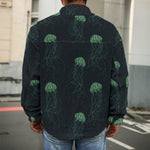 Zentangle Jellyfish Pattern Print Men's Shirt Jacket