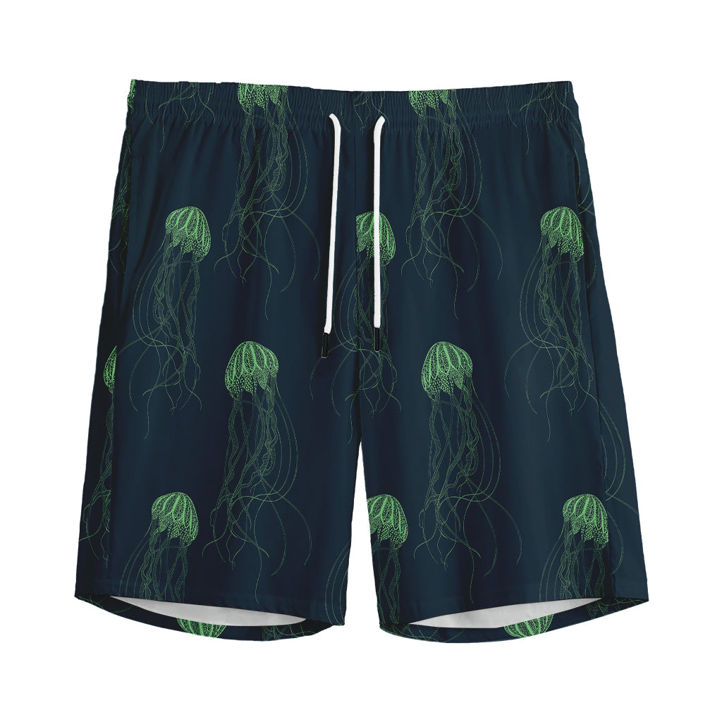 Zentangle Jellyfish Pattern Print Men's Sports Shorts