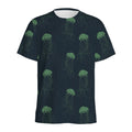 Zentangle Jellyfish Pattern Print Men's Athletic T-Shirt
