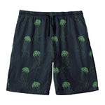 Zentangle Jellyfish Pattern Print Men's Swim Trunks