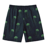Zentangle Jellyfish Pattern Print Men's Swim Trunks