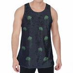 Zentangle Jellyfish Pattern Print Men's Velvet Tank Top