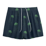 Zentangle Jellyfish Pattern Print Mesh Shorts