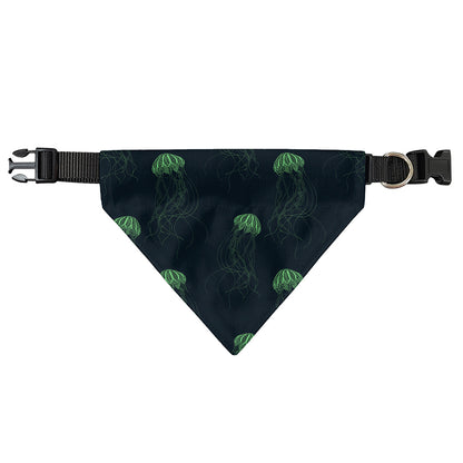 Zentangle Jellyfish Pattern Print Over The Collar Dog Bandana