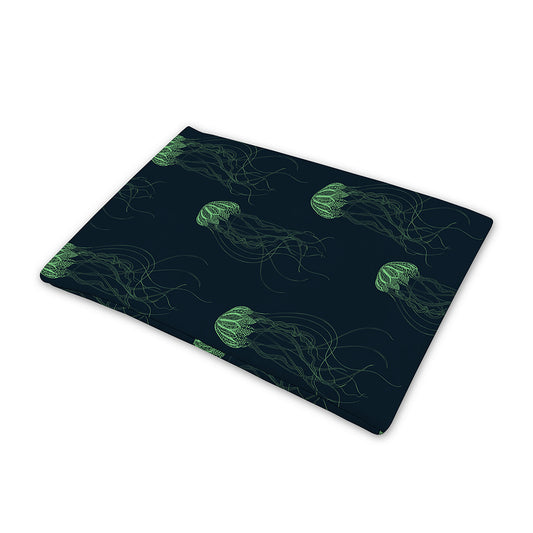 Zentangle Jellyfish Pattern Print Pet Cooling Mat Cover