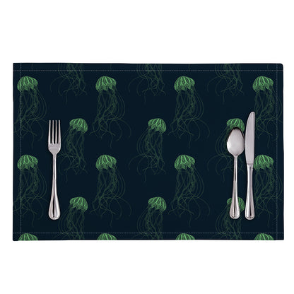 Zentangle Jellyfish Pattern Print Placemat