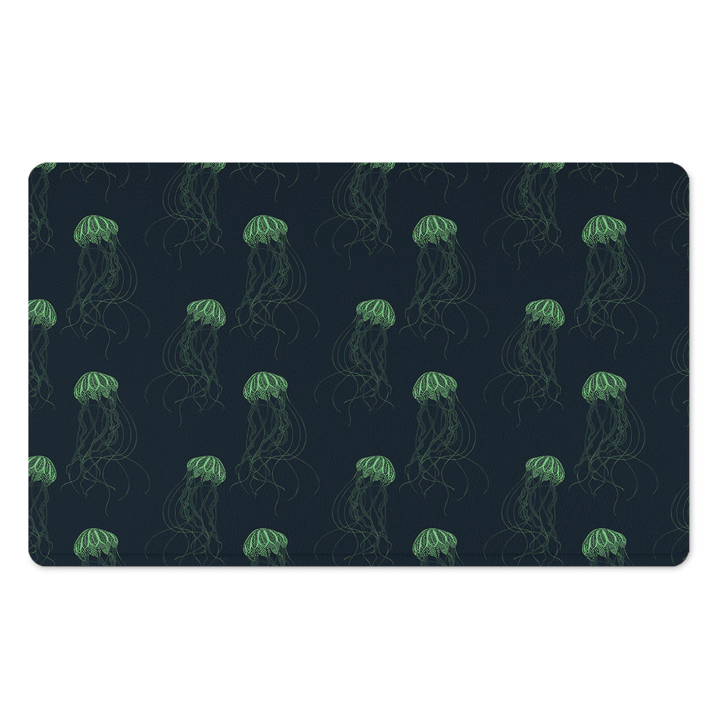 Zentangle Jellyfish Pattern Print Polyester Doormat