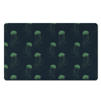 Zentangle Jellyfish Pattern Print Polyester Doormat