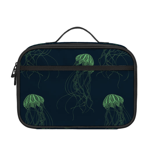 Zentangle Jellyfish Pattern Print Portable Lunch Bag