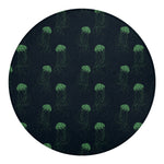 Zentangle Jellyfish Pattern Print Round Blanket