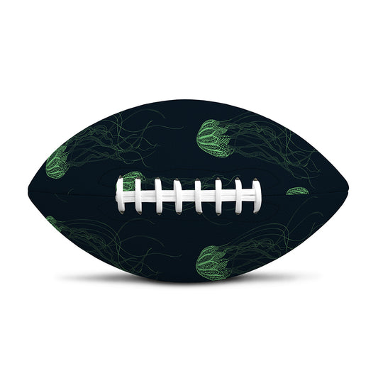 Zentangle Jellyfish Pattern Print Rugby Ball