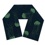 Zentangle Jellyfish Pattern Print Scarf
