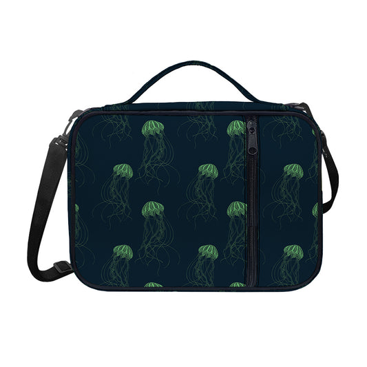 Zentangle Jellyfish Pattern Print Shoulder Strap Bible Bag