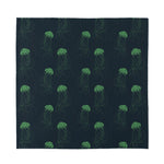 Zentangle Jellyfish Pattern Print Silk Bandana