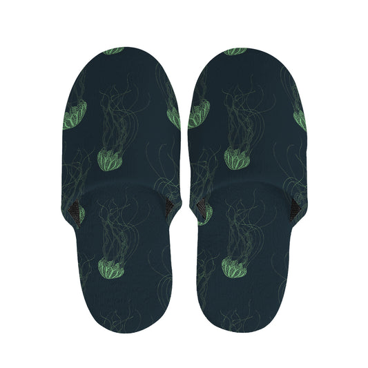 Zentangle Jellyfish Pattern Print Slippers