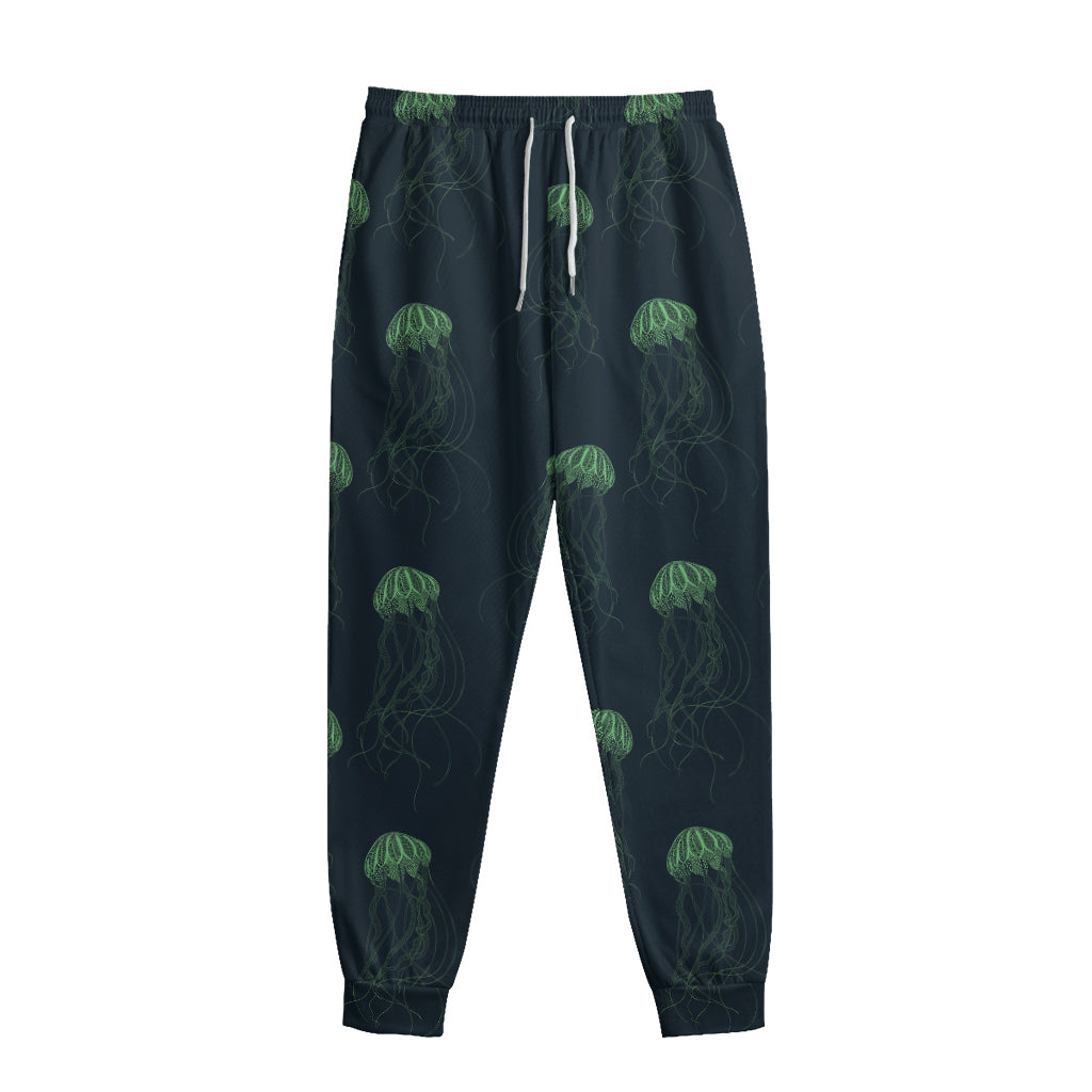 Zentangle Jellyfish Pattern Print Sweatpants