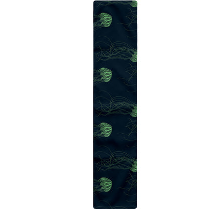 Zentangle Jellyfish Pattern Print Table Runner