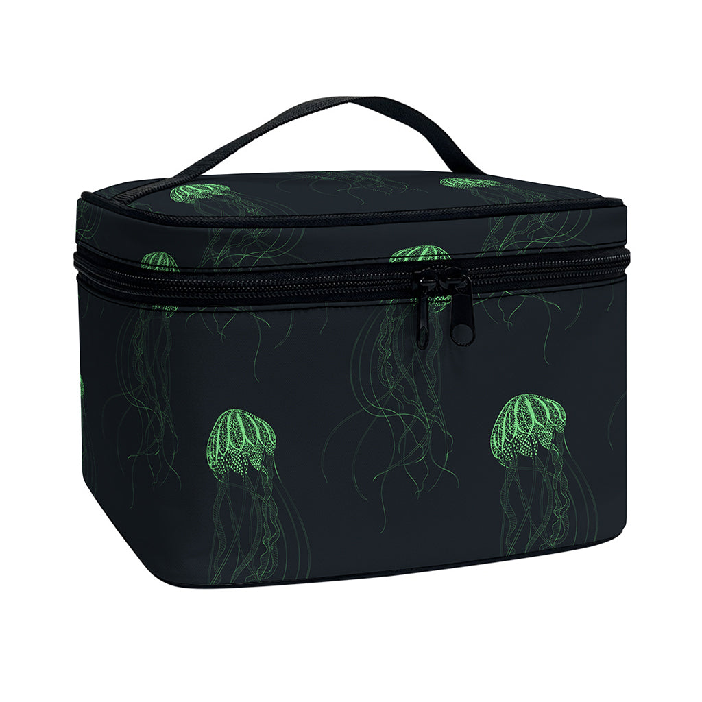 Zentangle Jellyfish Pattern Print Travel Makeup Bag
