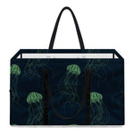 Zentangle Jellyfish Pattern Print Utility Tote Bag