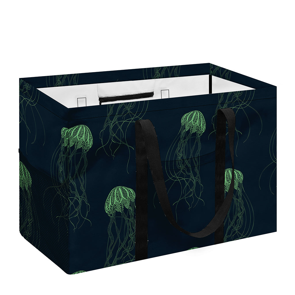 Zentangle Jellyfish Pattern Print Utility Tote Bag