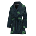 Zentangle Jellyfish Pattern Print Women's Bathrobe