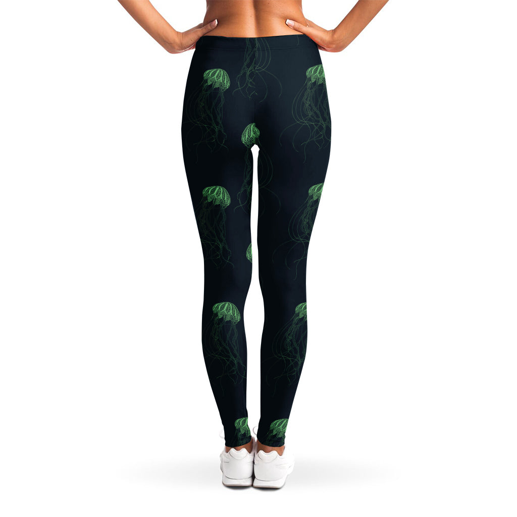 Zentangle Jellyfish Pattern Print Women's Leggings