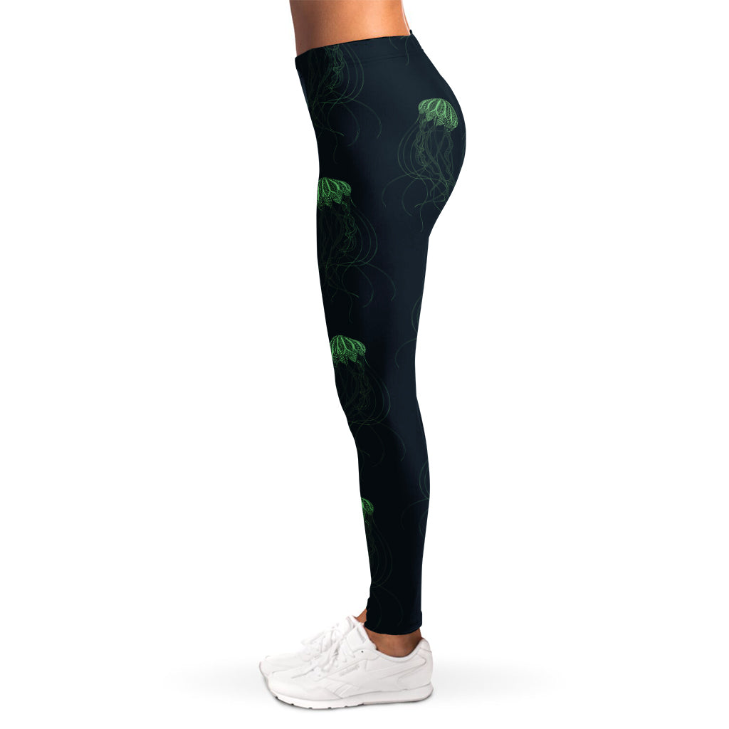 Zentangle Jellyfish Pattern Print Women's Leggings