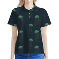 Zentangle Jellyfish Pattern Print Women's Polo Shirt