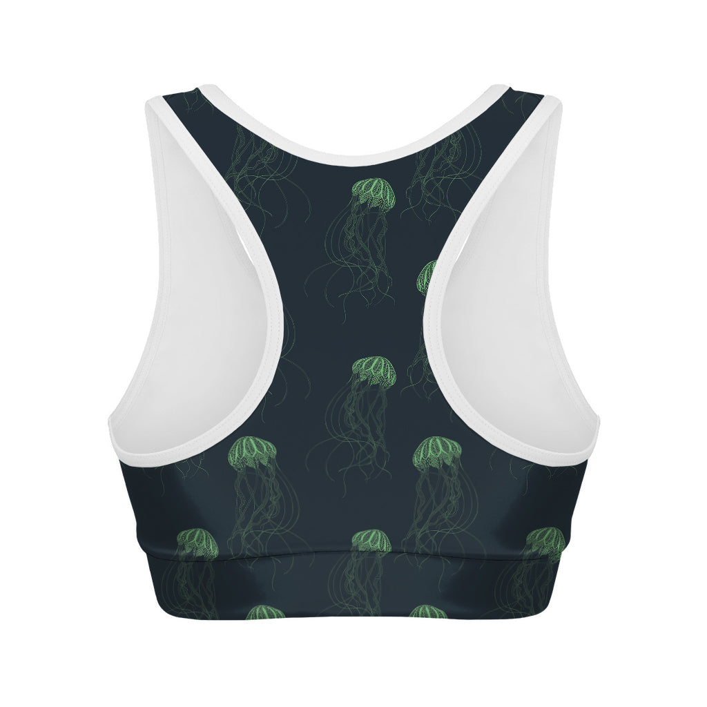 Zentangle Jellyfish Pattern Print Women's Sports Bra