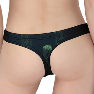 Zentangle Jellyfish Pattern Print Women's Thong