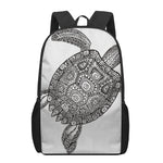 Zentangle Sea Turtle Print 17 Inch Backpack