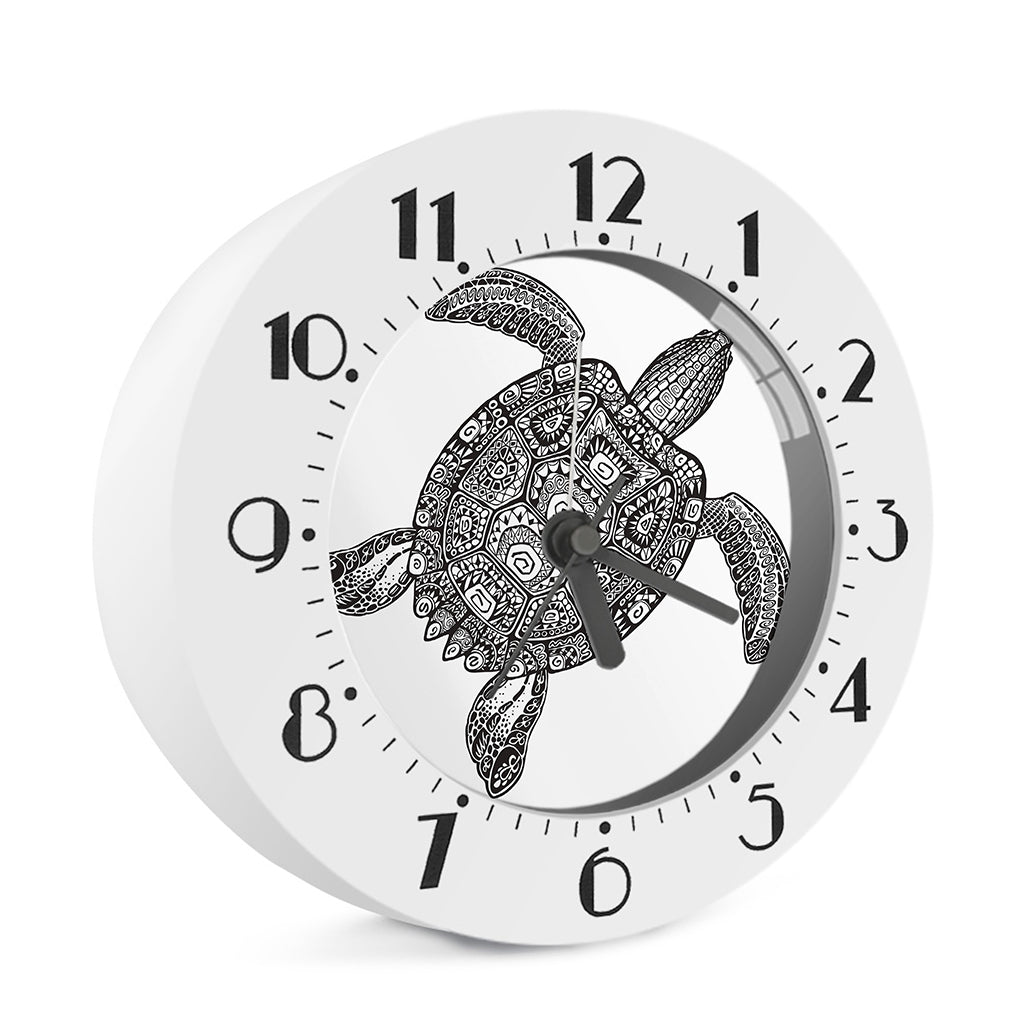 Zentangle Sea Turtle Print Alarm Clock