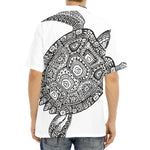 Zentangle Sea Turtle Print Aloha Shirt