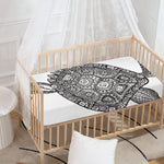 Zentangle Sea Turtle Print Baby Crib Sheet