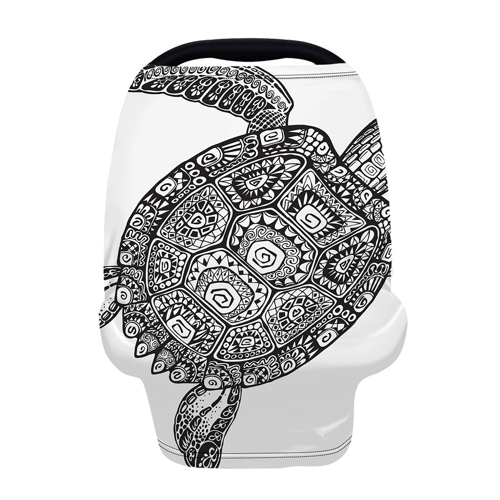 Zentangle Sea Turtle Print Baby Seat Cover