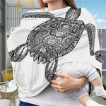 Zentangle Sea Turtle Print Baby Seat Cover