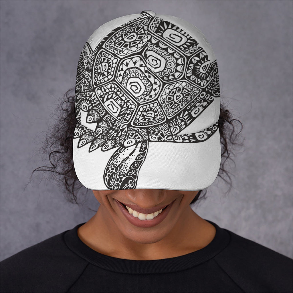 Zentangle Sea Turtle Print Baseball Cap