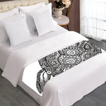 Zentangle Sea Turtle Print Bed Runner