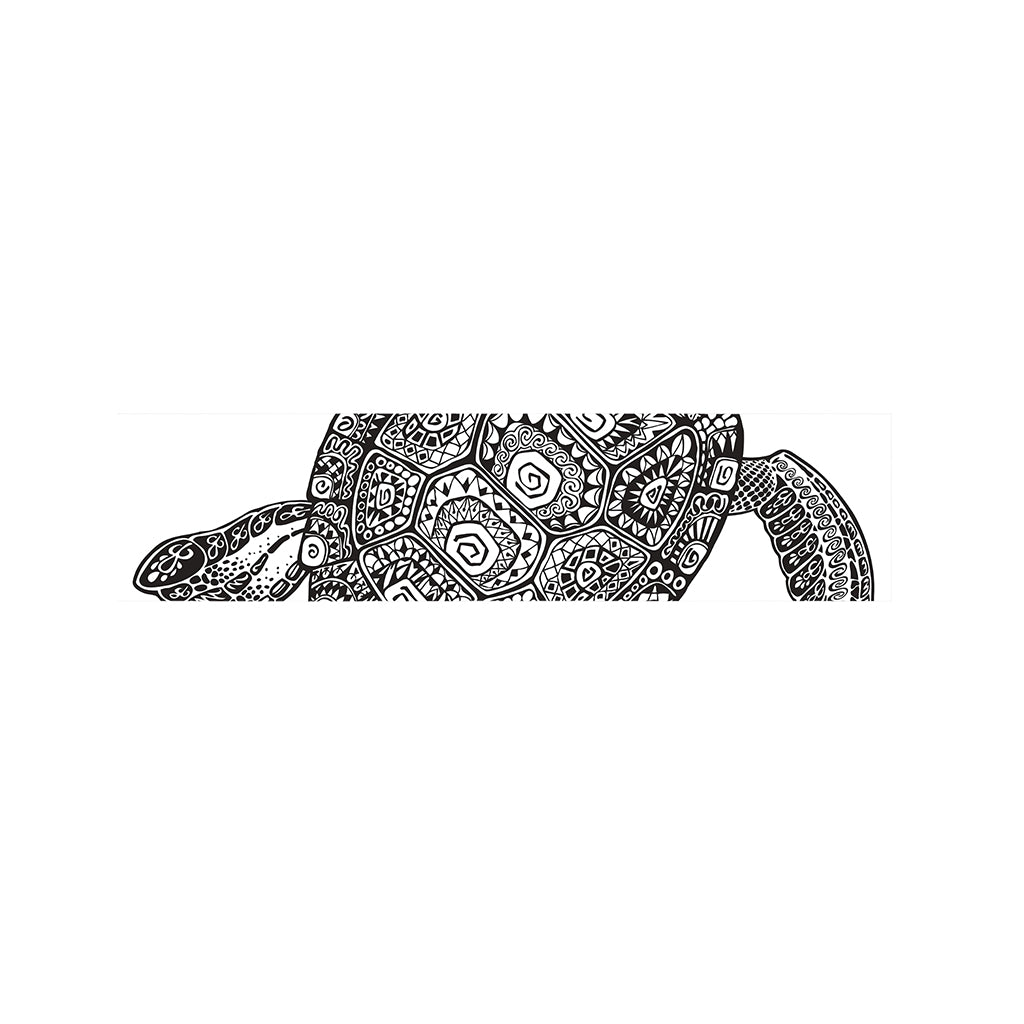 Zentangle Sea Turtle Print Bed Runner