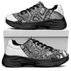 Zentangle Sea Turtle Print Black Chunky Shoes