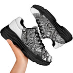 Zentangle Sea Turtle Print Black Chunky Shoes