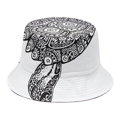 Zentangle Sea Turtle Print Bucket Hat