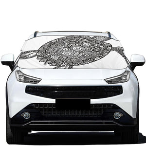 Zentangle Sea Turtle Print Car Windshield Snow Cover