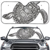 Zentangle Sea Turtle Print Car Windshield Sun Shade